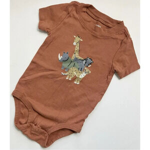 Carters • Brown Animal Graphic Onesie